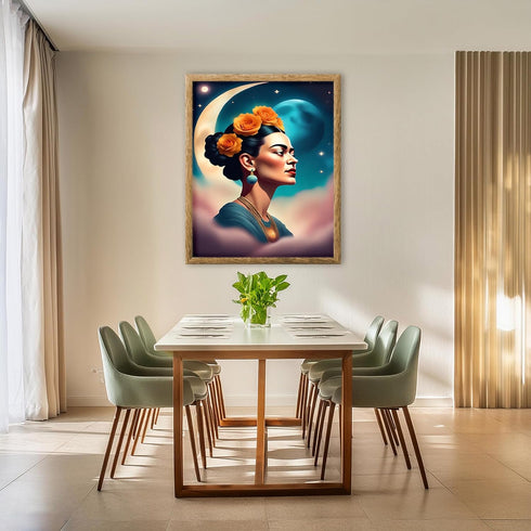 Posterizer 1 pcs- abstract Frida Kahlo inspied art-Famous Figures Art Collection-Fantasy & Fiction Art- Living Room Bedroom Decor- unframed wall a...