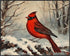 Posterizer 1 pcs-cute little bird in snowy winter scene -8-Art for Animal Lovers-Landscape & Nature Art-Decor for Home & Office- unframed wall art...