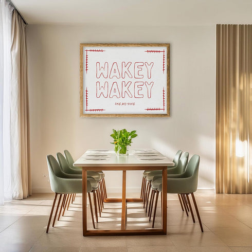 Posterizer 1 pcs-Wakey Wakey Rise & Shine Funny Bedroom Print 1-Quotes and Poems-GIft for Men Women Teens-Living Room Bedroom Decor- unframed wall...