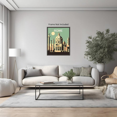 Posterizer 1 pcs-travel poster-Visit Rome-Adventure Wall Art Gift for Men Women Entrepreneur Teens Decor for Beach House- unframed wall art...