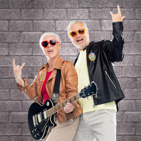 30 Pieces Hippie 60's Party Button Pin Retro 60s Button Pin for Hippie Costume Accessory...