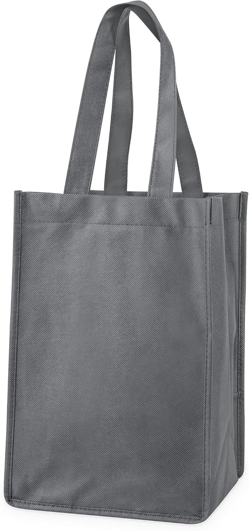 True Wine Tote Bag, 4 Bottle Wine Carrier, Wine Carrier Tote Bag with Dividers, Reusable Wine Bags, Wine Bottle Carrier Tote, Gray, Set of 1...
