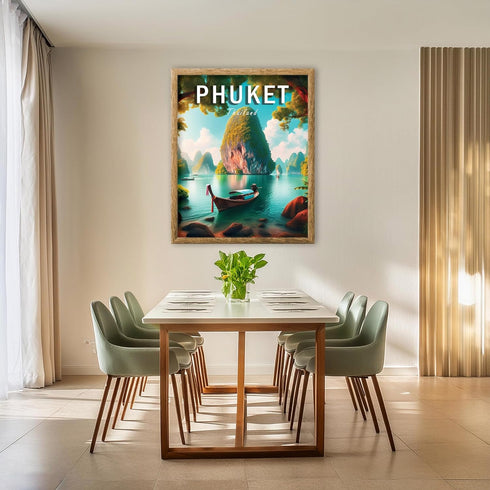 Posterizer 1 pcs-Phuket Thailand Nature Asia Travel Print-Adventure Wall Art-GIft for Men Women Teens-Decor for Home & Office- unframed wall art...