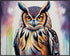 Posterizer 1 pcs- Abstract poster of a beautiful owl-Art for Animal Lovers-Abstract & Modern Art- Gift for Men Women Entrepreneur Teens-Decor for ...