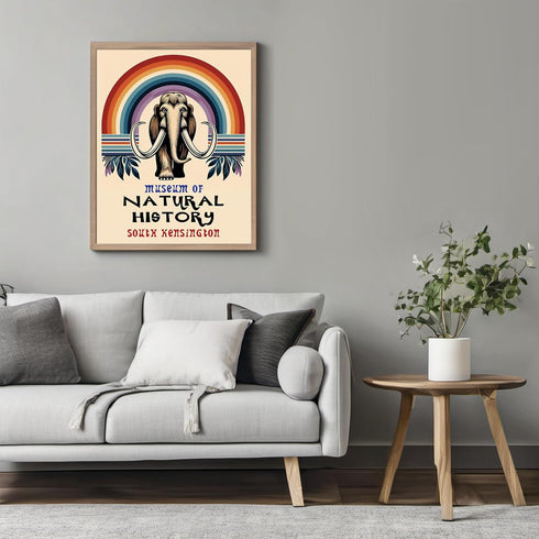 Posterizer 1 pcs-Natural History Museum London Travel Poster-Adventure Wall Art-GIft for Men Women Teens-Decor for Home & Office- unframed wall ar...