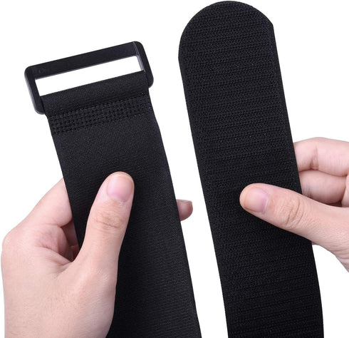 Extra Large 4 Pack 2 x 48 Inches Hook and Loop Strap, Reusable Fastening Cable Tie Down Straps by Wisdompro - Reusable, Durable Functional Cinch C...