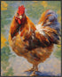 Posterizer 1 pcs- Beautiful hen oil painting style-Art for Animal Lovers- Gift for Men Women Entrepreneur Teens-Living Room Bedroom Decor- unframe...