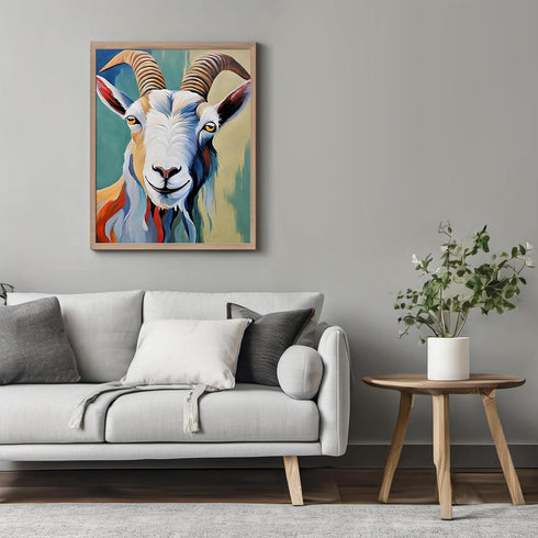 Posterizer 1 pcs- pretty majestic goat close up art-Art for Animal Lovers-Abstract & Modern Art- Decor for Home & Office- unframed wall art...