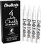 White Chalk Markers Fine Tip (4 Pack 3mm) - Wet & Dry Erase Chalk Pens for Blackboard, Chalkboards, Windows, Signs, Glass, Bistro - 3mm Reversible...