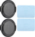 PATIKIL Camera Lens Cap, 2 Pack Sides Pinch Front Lens Cover with Microfiber Cleaning Cloth for 49mm Thread Universal DSLR Lenses, Black for Nikon...