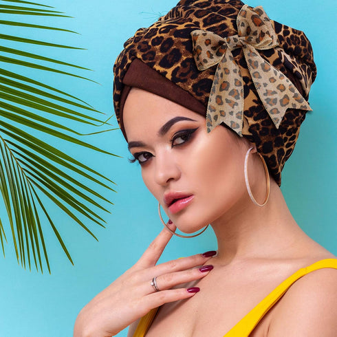 WILLBOND Leopard Burlap Ribbon 10 Yards x 2.5 Inch Cheetah Printed Ribbon Christmas Natural Burlap Fabric Craft Decorative Gift Wrapping for Chris...