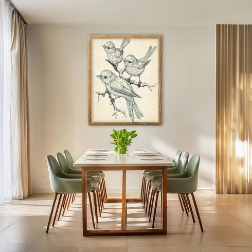 Posterizer 1 pcs-cute little birds on a branch serene scene poster -4-Art for Animal Lovers Gift for Men Women Teens Decor for Home & Office- unfr...