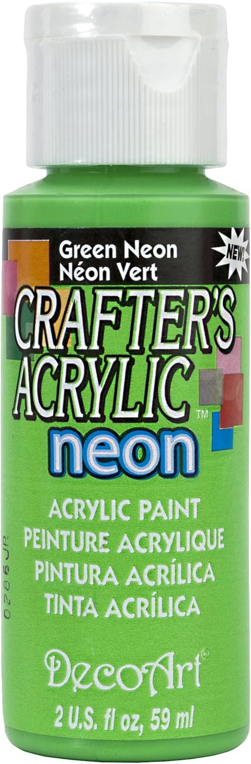 Crafter's Acrylic All Purpose Paint 2 Ounces-Green Neon...