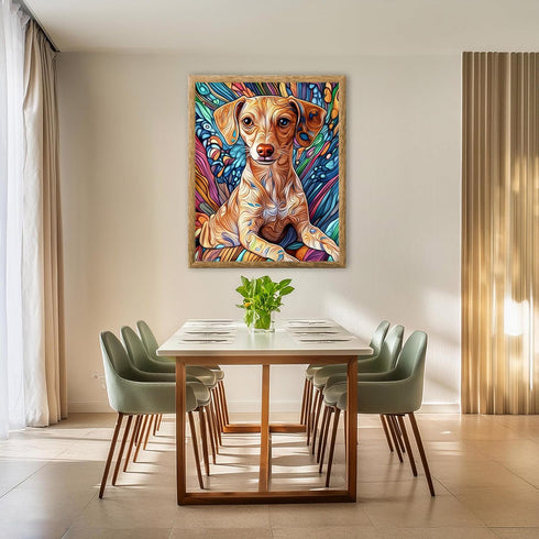 Posterizer 1 pcs-A pop art portrait of a dog-with a vibrant, abstract background -2-Art for Animal Lovers-Collectibles & Fine Art-Decor for Home &...
