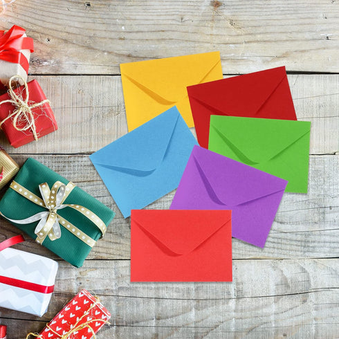 PATIKIL Mini Envelopes, 100 Pack Mini Gift Card Business Card Envelope for Greeting Weddings, Orange...