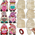 48 Pieces Valentines Wooden Gnome Craft Kits Unfinished Wood Gnome Cutout Slices Ornament Blanks Hanging for Valentine's Day Dwarf DIY Craft Makin...