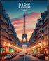 Posterizer 1 pcs-Paris Eiffel Tower traditional travel print-Adventure Wall Art-GIft for Men Women Teens-Decor for Home & Office- unframed wall ar...