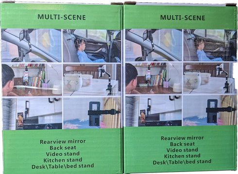 2 Pack of Rearview Mirror Mobile Phone Car Holder Universal 360 Rotating Car Phone Holder and GPS Holder Rearview Mirror Clip...