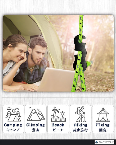 Rope Tensioner (10 Pack) Aluminum Alloy Camping Tent Guyline Cord Adjuster Camping of Gear for Camping, Hiking, Backpacking Ultralight Tent Stakes...