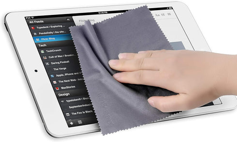 Wisdompro 8-Pack 6x7 Inches Microfiber Cleaning Cloth for Camera Lens, Glasses, Phone, iPhone, iPad, Tablet, Laptop, LCD TV, Computer Screen, Moni...