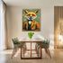 Posterizer 1 pcs- dapper classy fox wearing a bow and a coat-Art for Animal Lovers-Comedy Art-Gift for Art Lovers-Living Room Bedroom Decor- unfra...