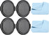 PATIKIL Camera Lens Cap, 4 Pack Sides Pinch Front Lens Cover with Microfiber Cleaning Cloth for 55mm Thread Universal DSLR Lenses for Nikon, for F...