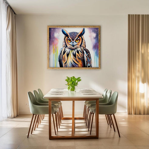 Posterizer 1 pcs- Abstract poster of a beautiful owl-Art for Animal Lovers-Abstract & Modern Art- Gift for Men Women Entrepreneur Teens-Decor for ...