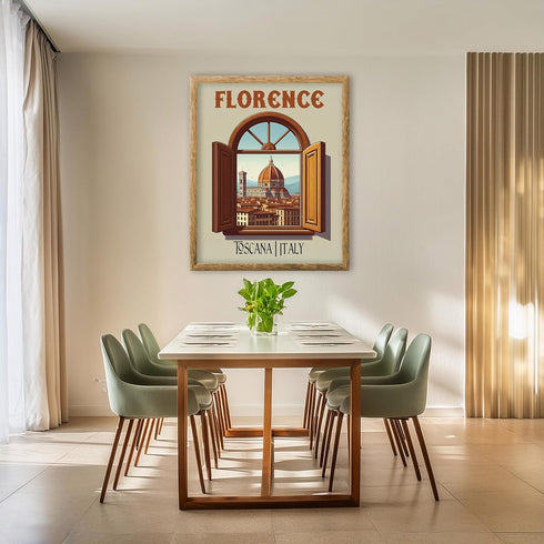 Posterizer 1 pcs-Florence Toscana, Italy Travel Print-Adventure Wall Art-GIft for Men Women Teens-Decor for Home & Office- unframed wall art...