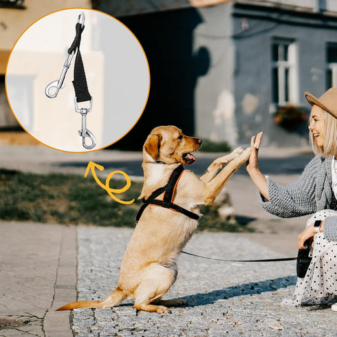 Frienda 5 Pcs Braided Poly Collar Backup Dog Collar Clip Double Ended Nylon Dog Connector Strap Collar Backup Clip Safety Clip for Dog Harness Lar...