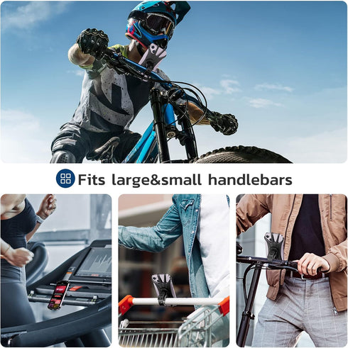 VUP Bike Phone Mount, Universal Bike Cell Phone Holder, 360° Rotatable, Silicone Bicycle Phone Mount Compatible with iPhone 15/14/13/Pro Max/Pro/m...
