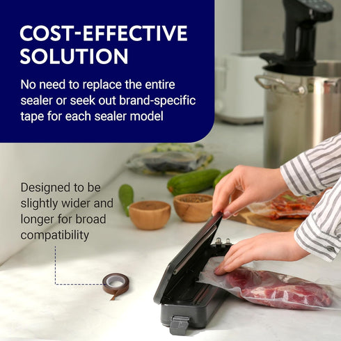 PTFE Tape/Teflon Tape for Vacuum, Hand and Impulse Sealers (1/2-inch x 30 feet) - Fits FoodSaver, Seal A Meal, Weston, Cabella's by Impresa...