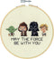 Dimensions 72-76143 Star Wars Family Counted Cross Stitch Kit, 14 Ivory Aida, 6" Diameter...