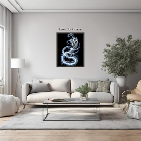 Posterizer 1 pcs-abstract reptile X-ray art -3-Art for Animal Lovers Gift for Steampunk or Goth Fans Living Room Bedroom Decor- unframed wall art...
