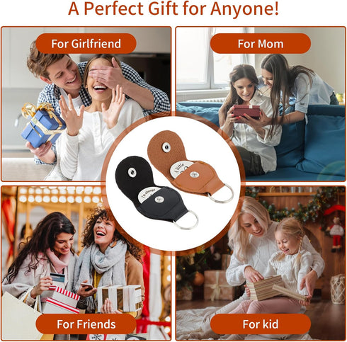 2 Pieces Pocket Hug Token, Long Distance Relationship Keepsake Friendship Gifts Stainless Steel Double Sided Inspirational Gift with PU Leather Ke...