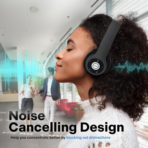 iJoy Bluetooth Headphones Over Ear, Wireless and Wired Foldable Headset Built-in Microphone, FM, Micro SD Card Slot - (Green) Adults Kids Men Wome...