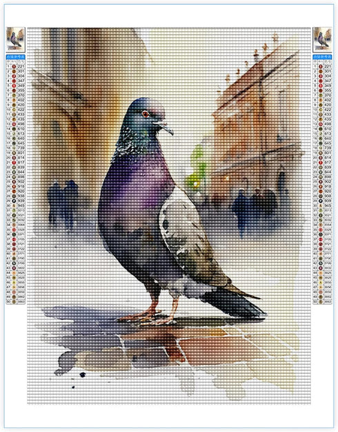 5D DIY Diamond Painting,Paint by Diamonds for Adults,?Pigeon Diamond Painting Paint with Diamonds Round for Gift,Gem Art Craft Home Wall Decor 12x...