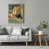 Posterizer 1 pcs- A lion lying in between flowers and grass-Art for Animal Lovers-Floral Botanical - Gift for Men Women Entrepreneur Teens-Living ...