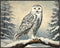 Posterizer 1 pcs-snowy winter scene of a white owl-oil painting style 4-Art for Animal Lovers-Landscape & Nature Art-Decor for Home & Office- unfr...