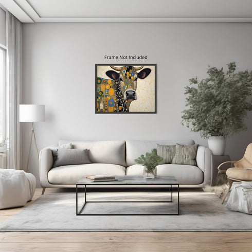 Posterizer 1 pcs- beautiful cow in mosaic style-Art for Animal Lovers-Abstract & Modern Art- Living Room Bedroom Decor- unframed wall art...