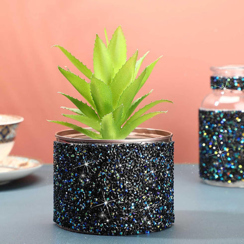 Bling Crystal Resin Rhinestones Sticker Sheet DIY Self-Adhesive Car Decoration Sticker Glitter Crystal Rhinestone Sheet for Car Shoes Clothing (Bl...