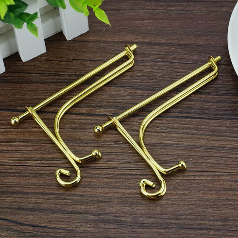 Artliving (4 pack 4" Iron Display Stand, Gold Small Iron Easel Plate Display Photo Holder Stand, Displays card,cookie, Decorative Plates,Artwork...