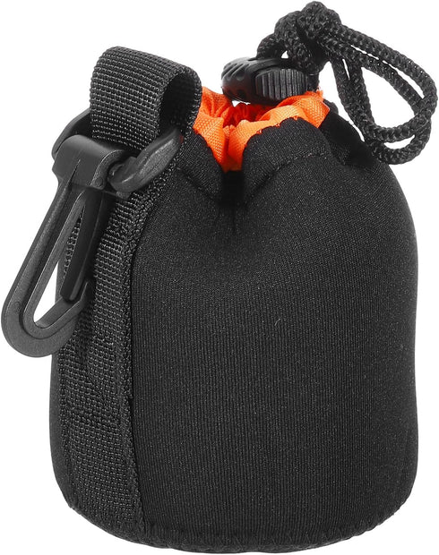 PATIKIL Camera Lens Bag, 3.1" IDx3.9 H Drawstring Lens Pouch with Thick Protective Neoprene, Lens Case for DSLR Camera Lens, Water Coffee Cups, Bl...