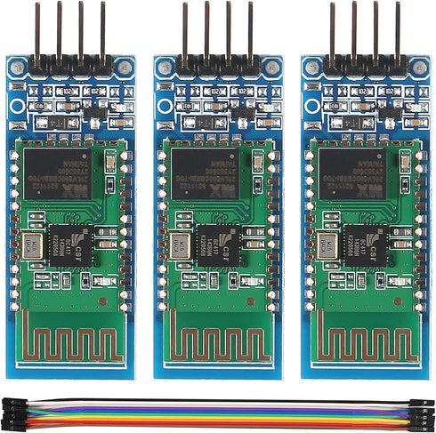 3Pcs HC-06 RS232 4 Pin Wireless Bluetooth Serial RF Transceiver Module Bi-Directional Serial Channel Slave Mode...