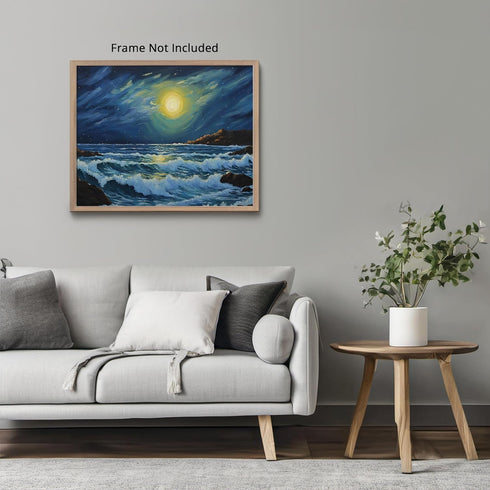 Posterizer 1 pcs- beach and the sea-abstract art 10-Landscape & Nature Art-Floral Botanical Art- Decor for Home & Office- unframed wall art...