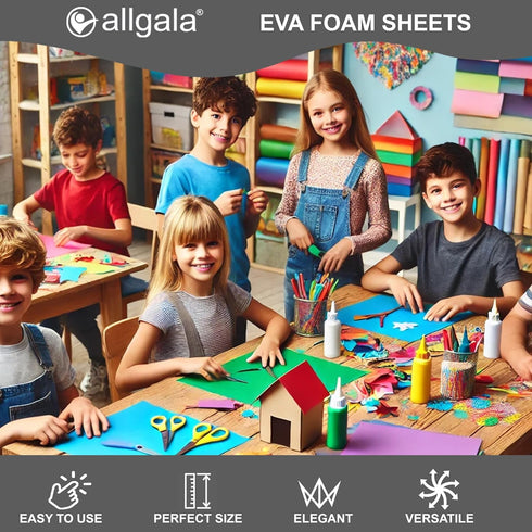 Allgala 20-Value-Pack EVA Foam Paper 8x12 Inch Sheets-Light Blue-CF85314...