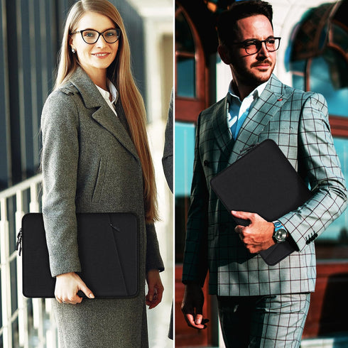 Laptop Case 15.6 inch, Shockproof Protective Computer Sleeve Cover with Accessories Pocket, Water Resistant Traveling Carrying Laptop Bag Compatib...