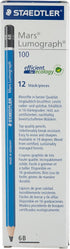 Staedtler Mars Lumograph Writing, Drawing, Sketching Pencil (Box of 12) (6B)...