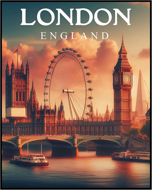Posterizer 1 pcs-London England-City Travel Poster-Adventure Wall Art-GIft for Men Women Teens-Decor for Home & Office- unframed wall art...