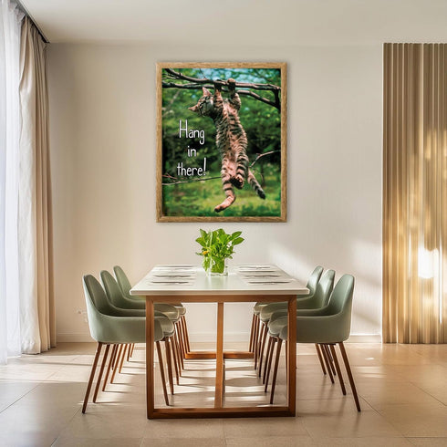 Posterizer 1 pcs-Cute Cat-Kitten-Hang in there-Art for Animal Lovers-Comedy Art- decor for Bedroom, Office, Living Room - unframed wall art...