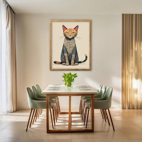 Posterizer 1 pcs- Abstract print of a cat with patterns on its skin-Art for Animal Lovers-Abstract & Modern Art- Gift for Men Women Teens-Decor f...